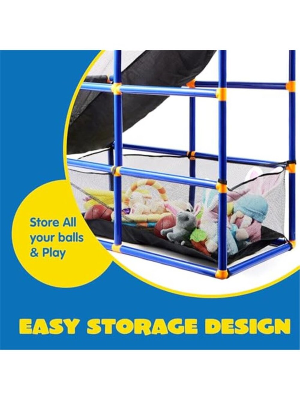 Arcade Basketball Game Set with 4 Balls and Hoop for Kids 3+ Years Old Indoor - Picture 6 of 6